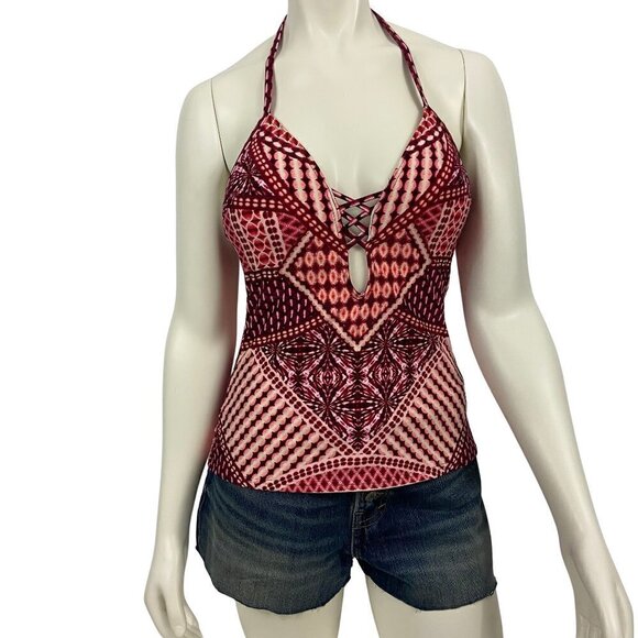 Kenneth Cole NY Geometric Swimsuit Tankini 2-Piece Tummytone Chest 35" Waist 29" - Picture 3 of 14